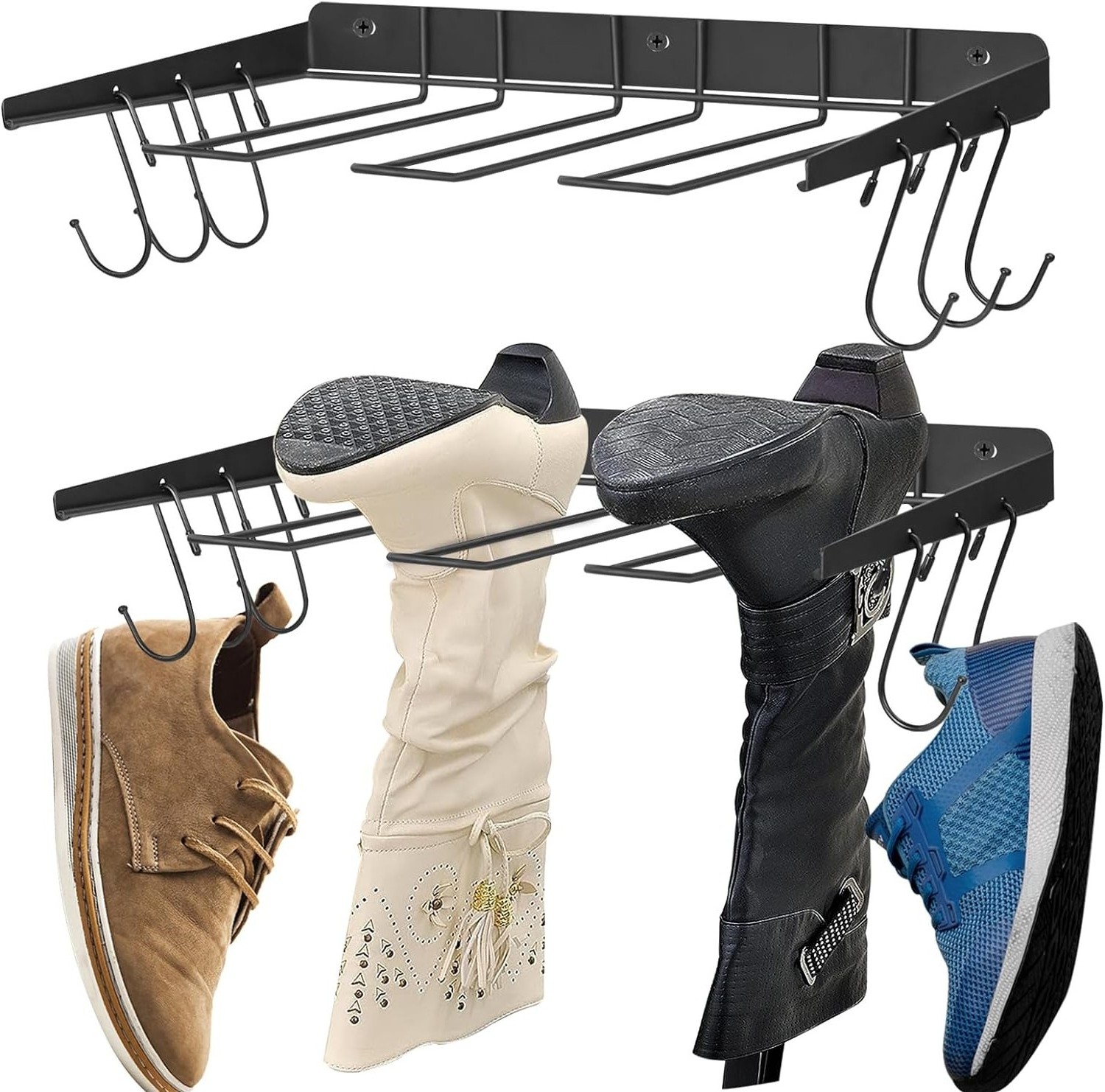 Wader Hangers Boot Hanging Rack for Work Boots Cowboy Boots Garage Shoe Storage Shoe Organizer for Entryway