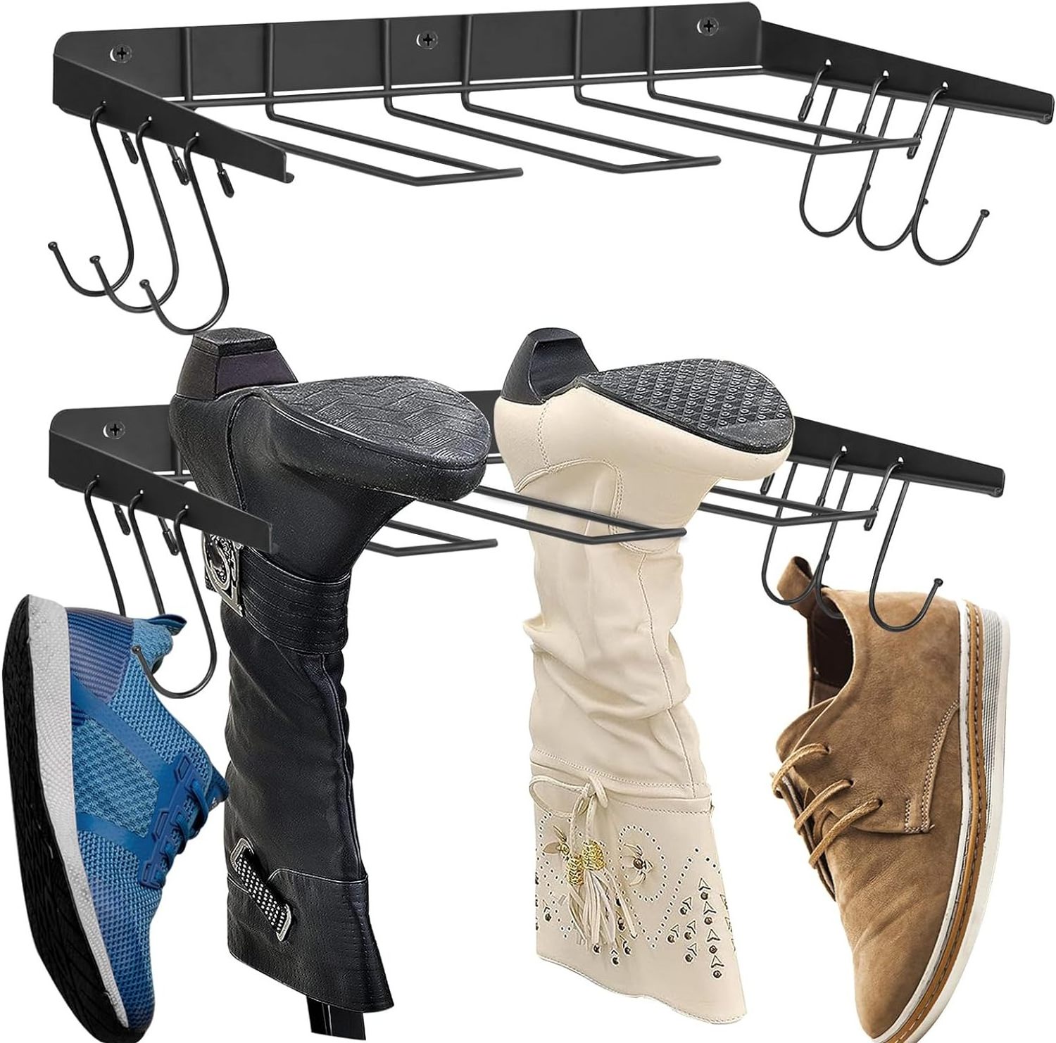 Wader Hangers Boot Rack Cowboy Boot Holder Garage Metal Wire Boot Storage Organizer for Entryway