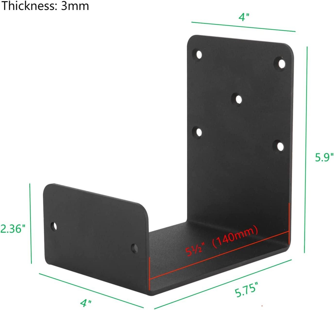 Heavy Duty mailbox mounting bracket, iron door barricade brackets