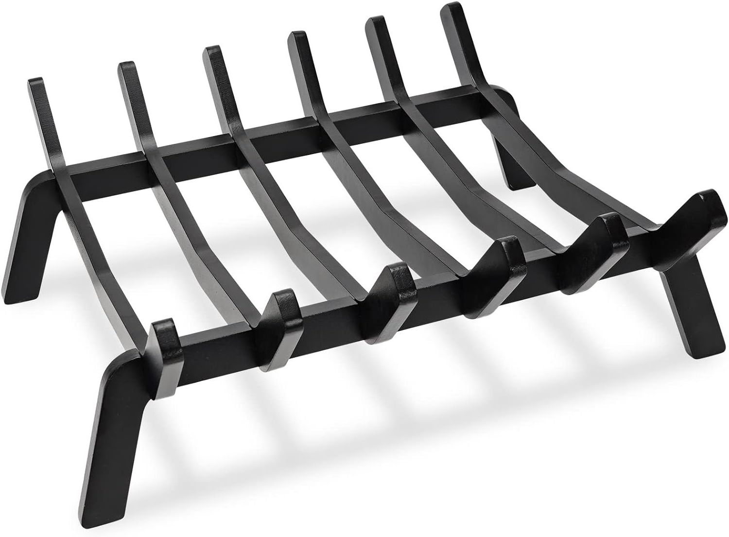 Removable Wrought Iron 6 Bars Fire Pit Grate for Outdoor Chimney Hearth Wood Stove Burning Indoor