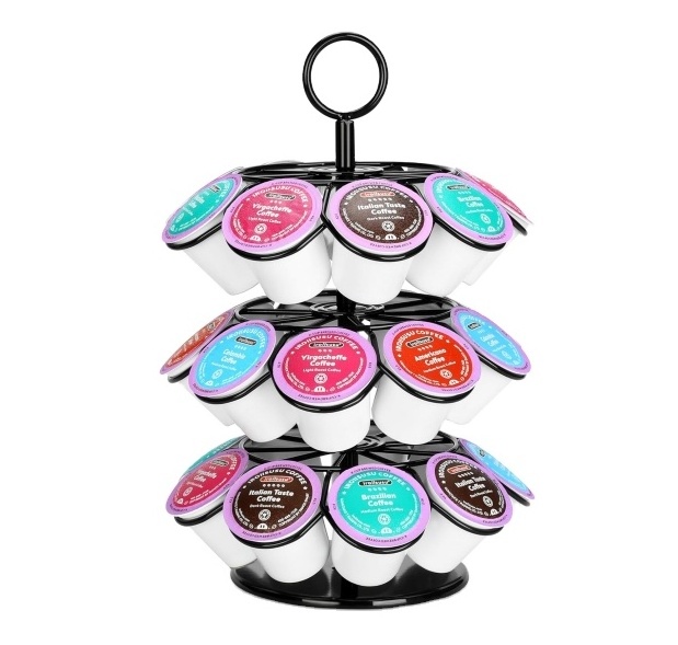 Kitchen Detachable 360-Degrees Carousel Storage Coffee Pod Holder Compatible with 36pcs K-Cups