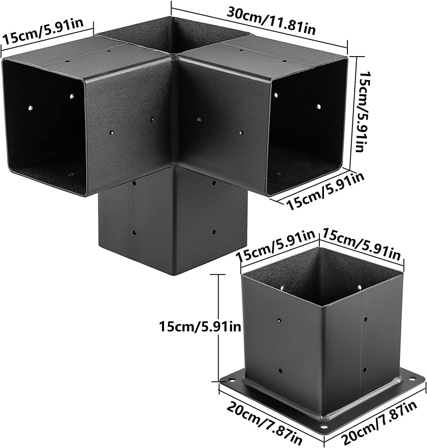 pergola gazebo extension  metal steel corner bracket for 4x4 wood posts brackets-kit