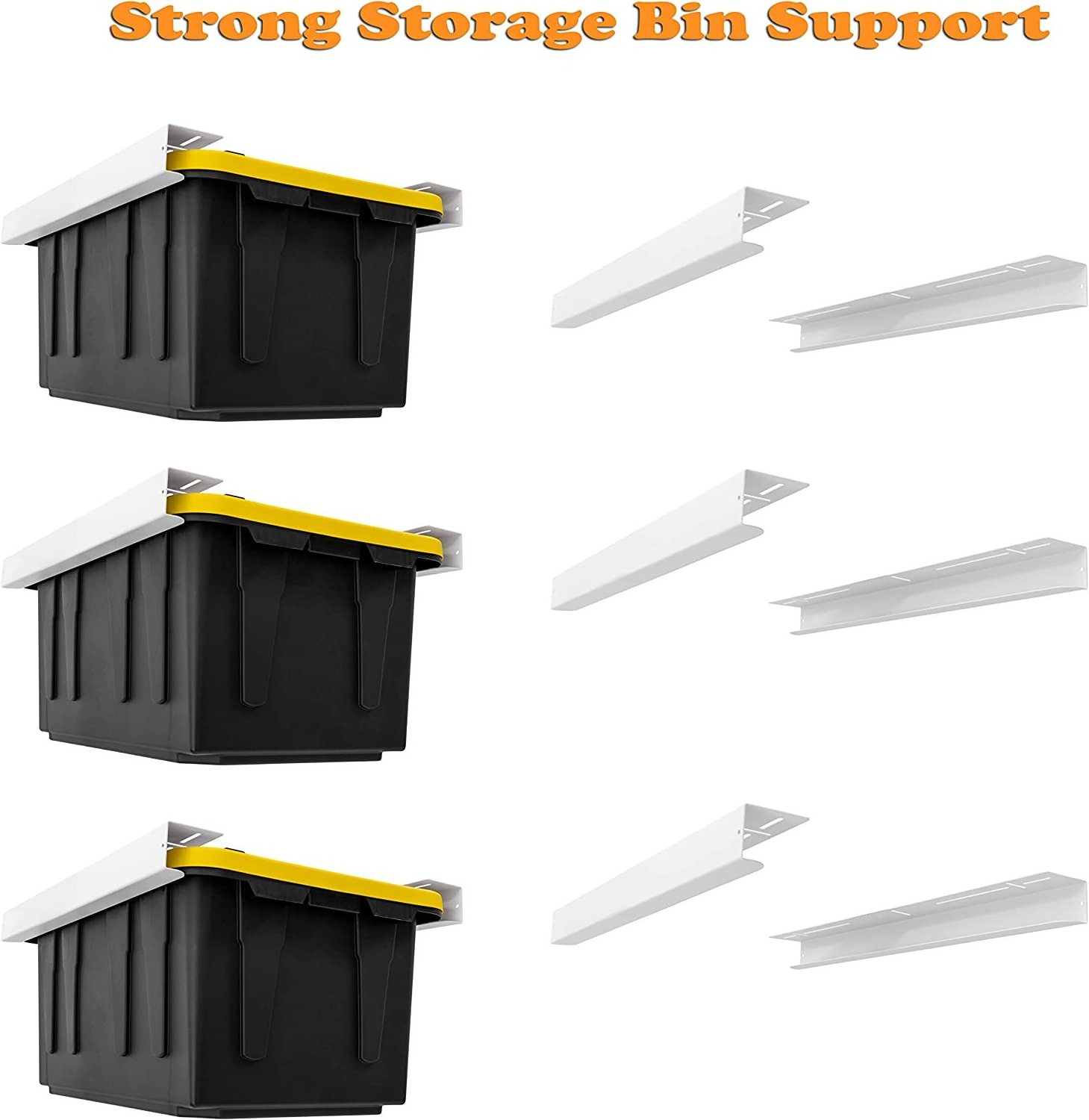 Easy Garage Shelving, Adjustable Storage Rack, Ceiling Mount Storage Shelve Bin Rack