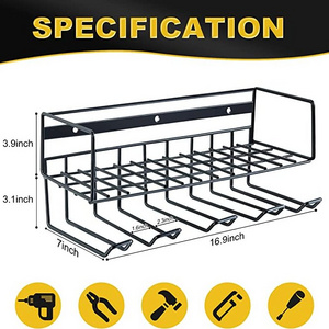 Heavy Duty Metal Floating Tool Shelf, Garage Tool Organizers and Storage, Power Tool Drill Holder