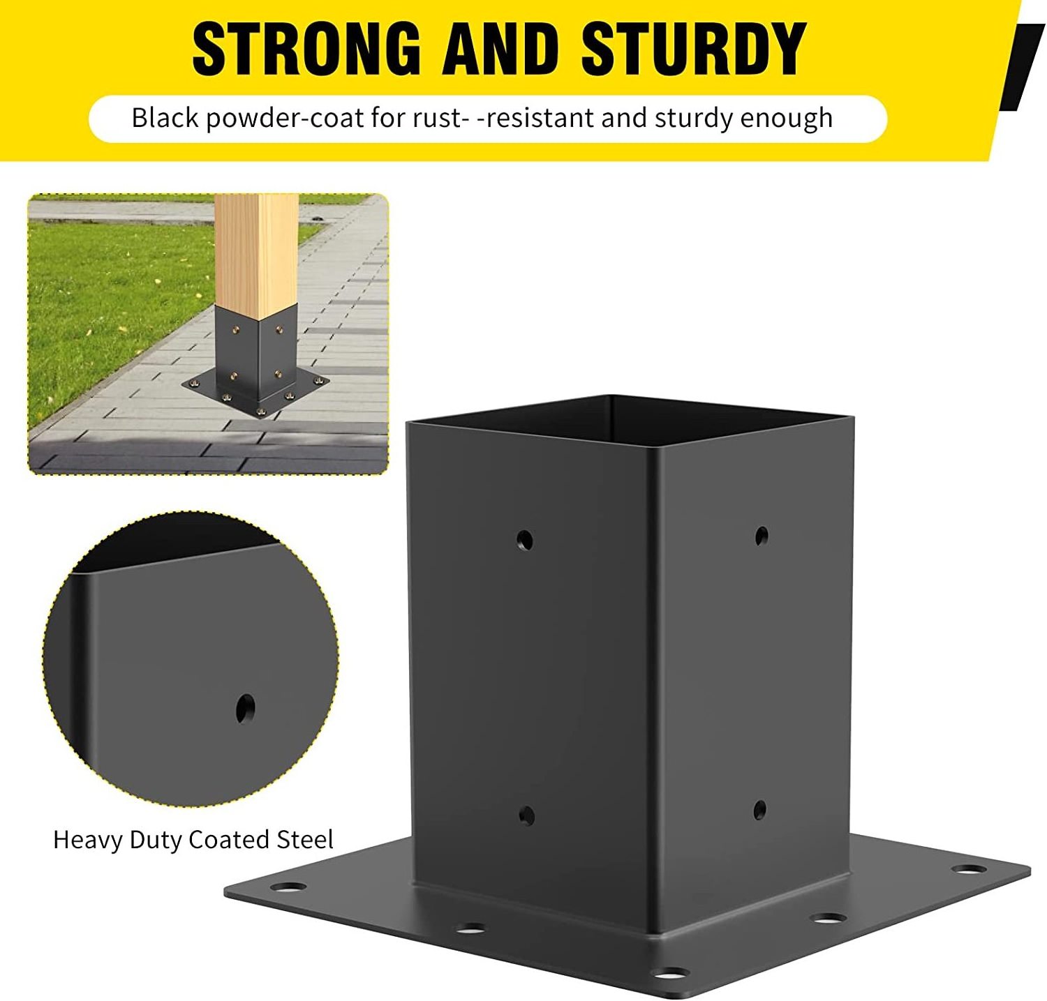 pergola gazebo extension  metal steel corner bracket for 4x4 wood posts brackets-kit