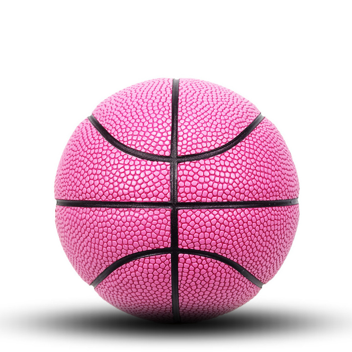 Pink ball custom logo  size7 basketball outdoor and indoor game ball