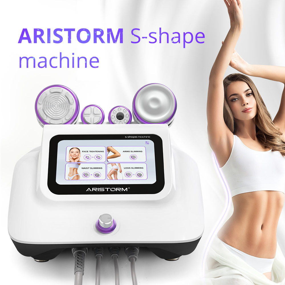 Body Slimming Radio Frequency Skin Tightening Machine 6 IN 1 S Shape 30k Machine