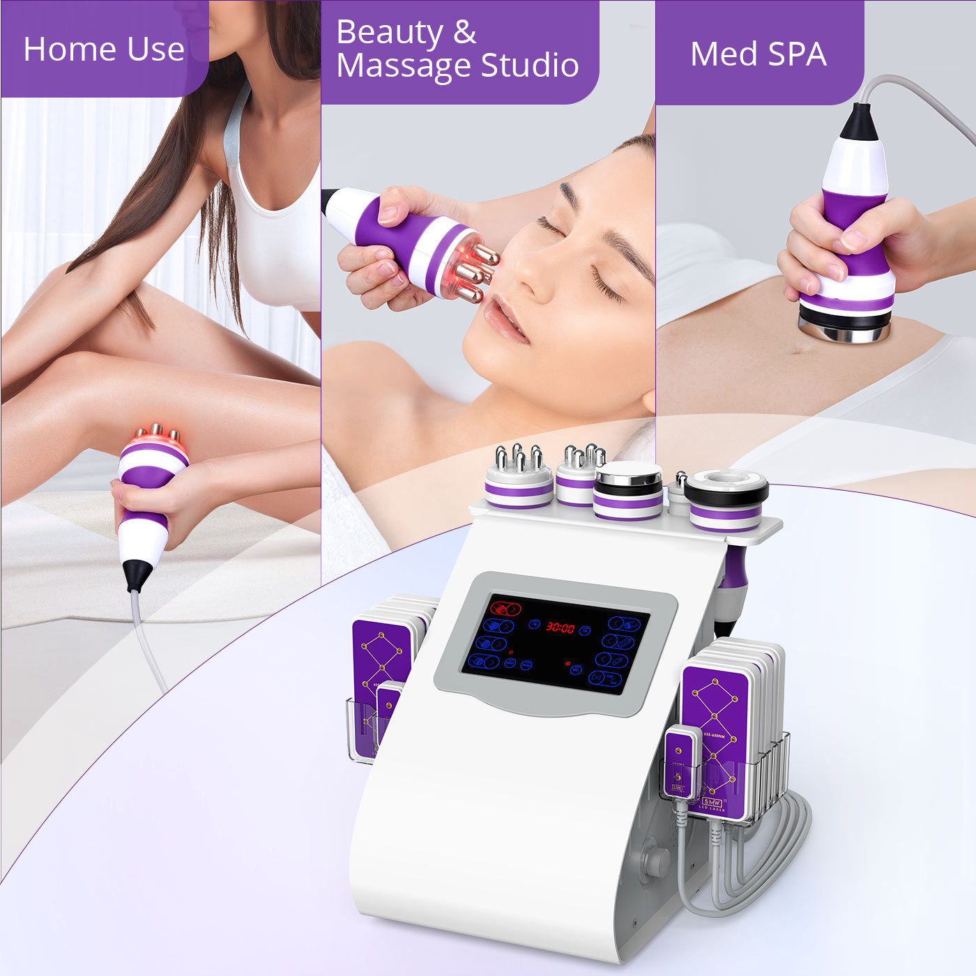 Body Shape RF Slim Beauty Machine Cavi Machine 6-1 Body Sculpting Machine for Body Slimming and Skin Firmness