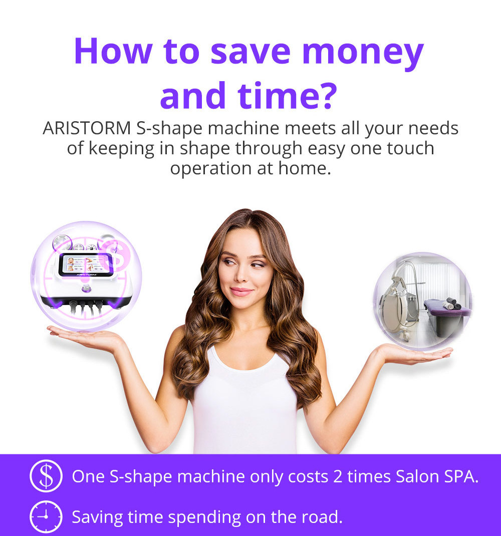 Aristorm S Shape Cavitation Machine 30k Home S-shape Body Contouring ems/el Skin Rejuvenation Ultrasonic Slimming RF Machine