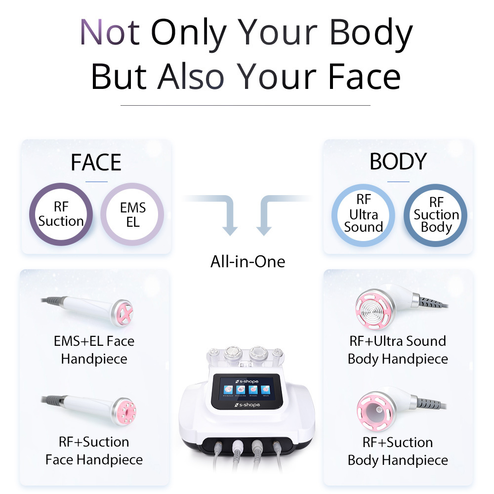 Weight Loss S Shape 30k Cavitation Free Shipping Free Handles S Shape 25k Cavitation LED Laser Fat Body Slimming Machine