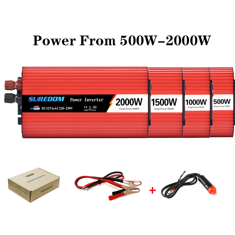 Hot sales inverter 2000 watt power inverter dc ac 12v 24v 48v 110v 120v 220v 230v 240v modified sine wave