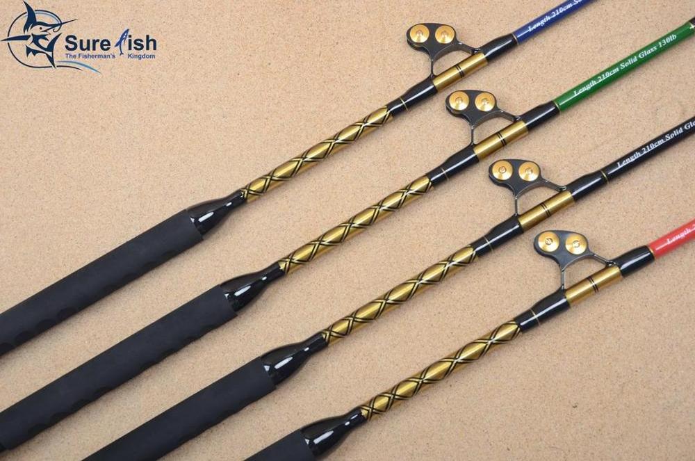 Wholesale solid glass blank tuna marlin trolling fishing rod