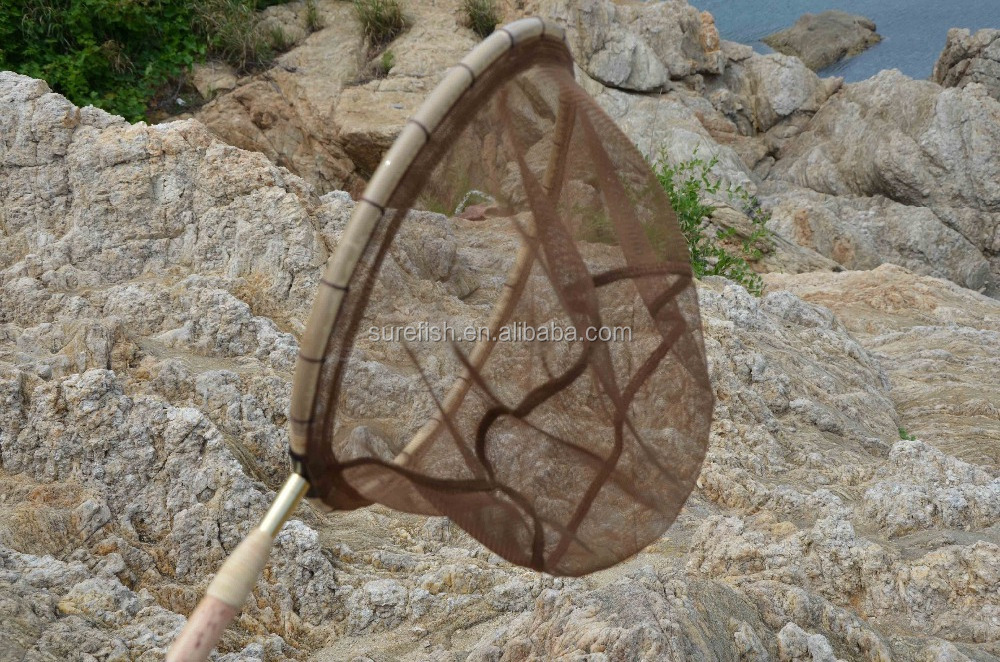 long handle carp bamboo tenkara fishing landing net