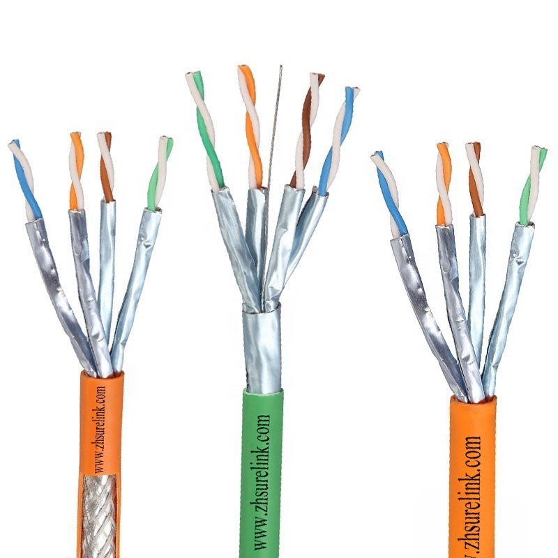 SURELINK customised cat7 rj45 4pair 23awg LSZH data lan cable 1000MHZ sftp cat7 cat6A SF/UTP CAT 7