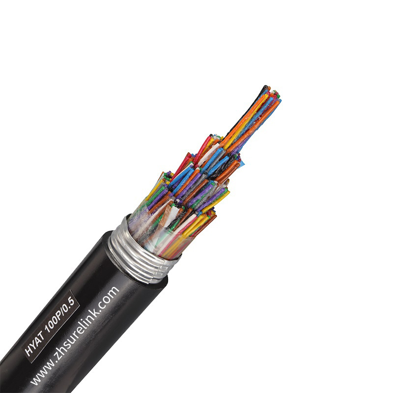 10 30 50 100 200 300 600 pair 0.4mm 0.5mm bare copper armoured underground duct cable jelly filled telecom telephone cable HYAT