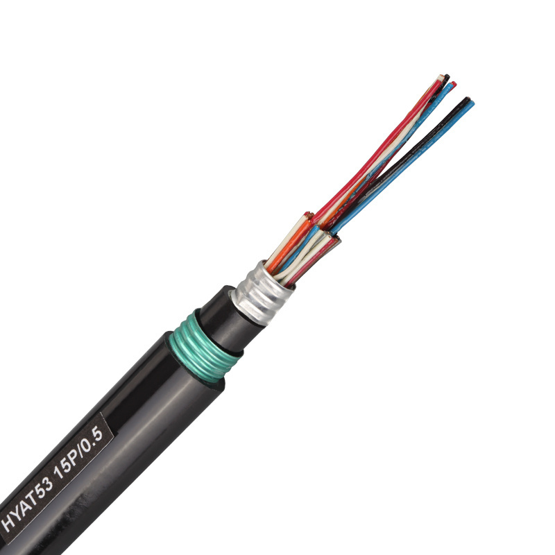 10 20 30 50 100 200 300 600 pair 0.4mm 0.5mm duct armored telecom cable HYAT53 underground ug telephone cable