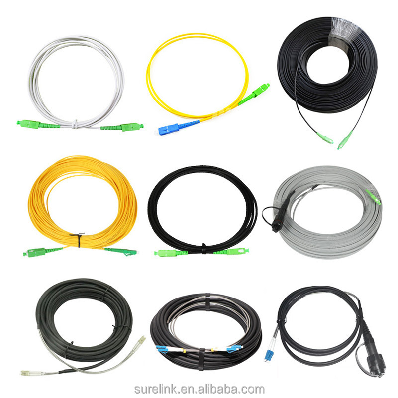 FULLAXS SM MM outdoor patch cord cable ftta ftth duplex lc upc waterproof connector pigtail fiber optic patch cable