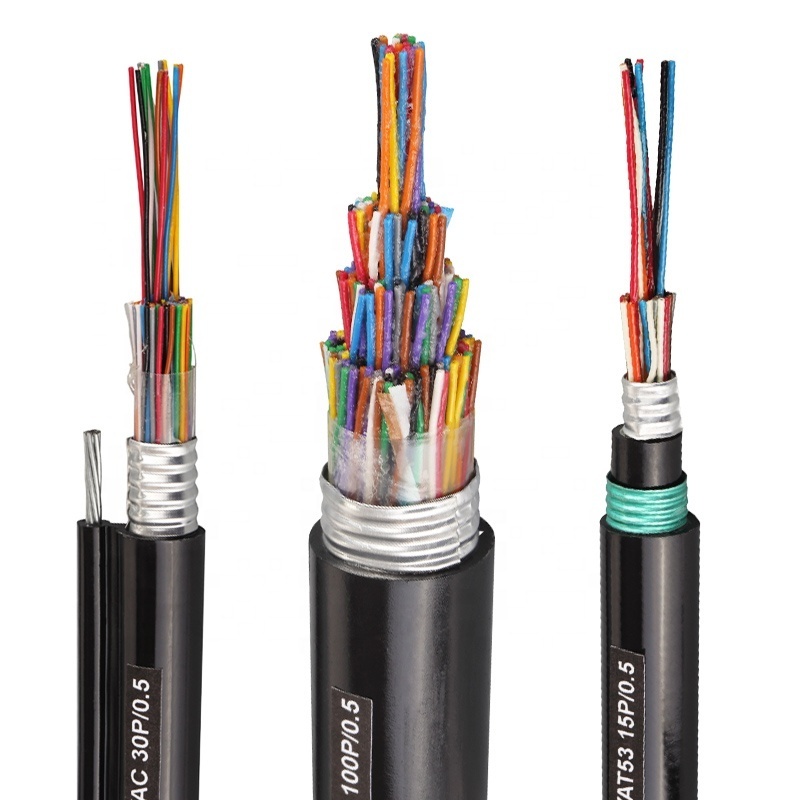 Outdoor Underground 5pairs 10pairs 30pairs 50pairs 100pairs HYAT armored jelly filled telecom cable telephone cable