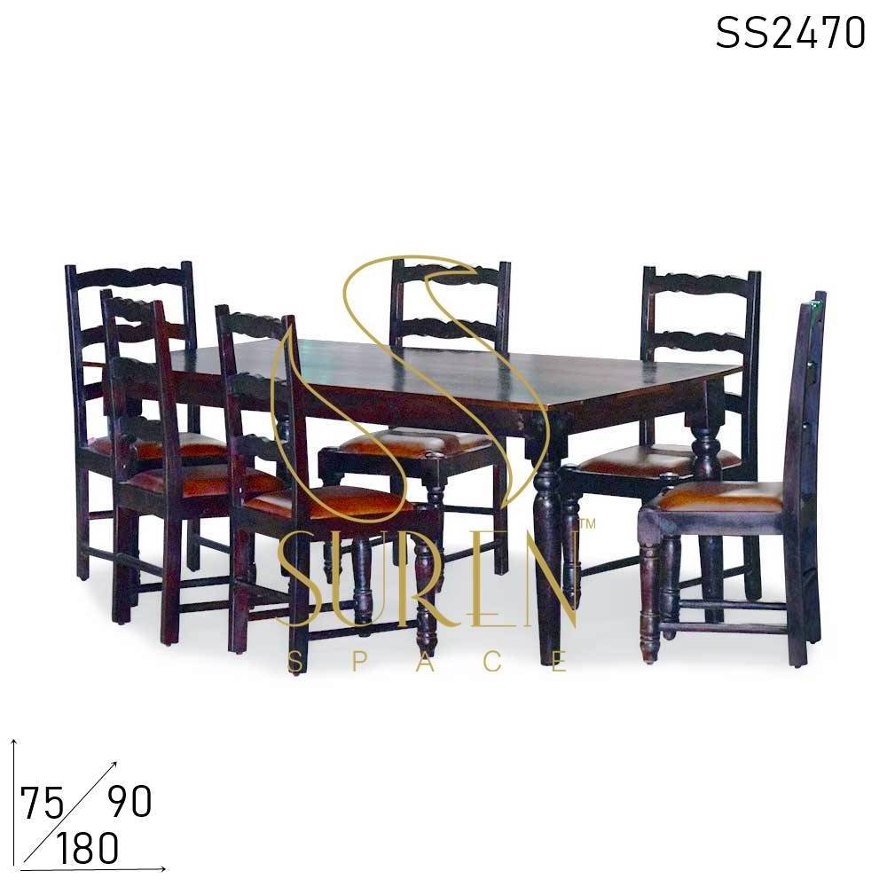 Carved Solid Wood Fine Dine Restaurant Furniture Handmade Carved Curved Indian Furniture Solid Wood Furniture Design