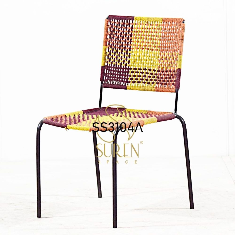 Industrial Black Iron Metal Powder Coating Outdoor Solid Iron Hotels Doori Regular Chair