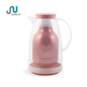 Portable Transparent Plastic Body Glass Refill Coffee Pot Insulated Thermos Vacuum Flask