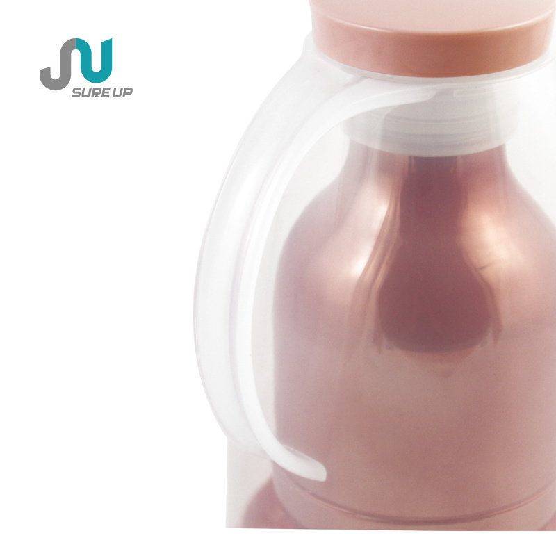 Portable Transparent Plastic Body Glass Refill Coffee Pot Insulated Thermos Vacuum Flask