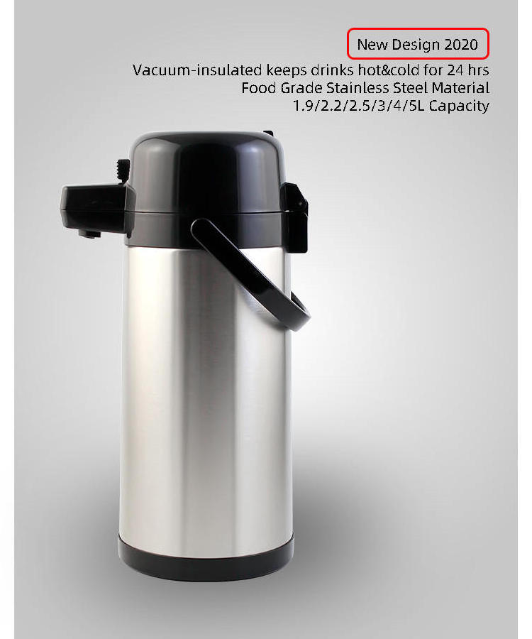 Thermal Vaccum Stainless Steel Water Jugs Insulated Thermo Coffee Airpot Dispenser