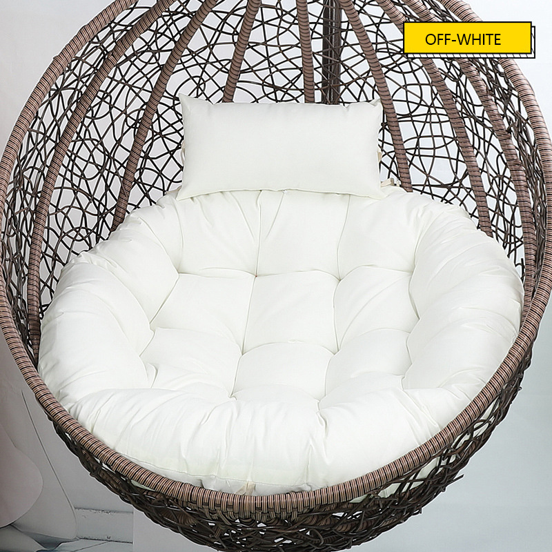 SUREWALHOME Hammock Swing Chair Pads with Headrest Hanging Chair Cushion Large Round Seat Cushion Hanging Basket Chair Cushions