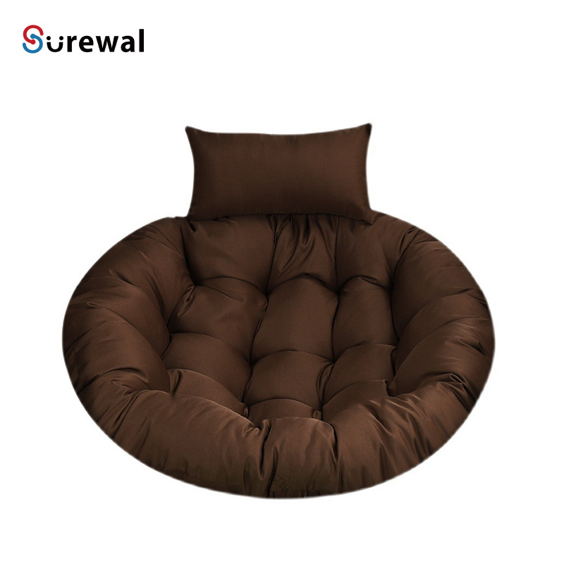 SUREWALHOME Hammock Swing Chair Pads with Headrest Hanging Chair Cushion Large Round Seat Cushion Hanging Basket Chair Cushions