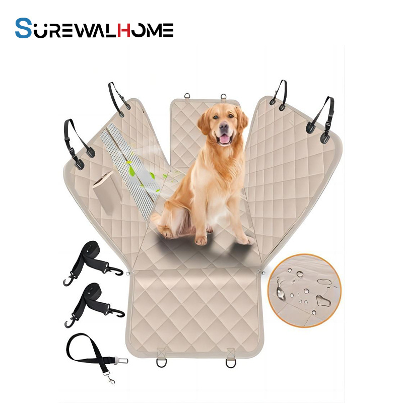 SUREWALHOME Dog Waterproof Hammock in Car Large Dog Non-slip Car Back Seat