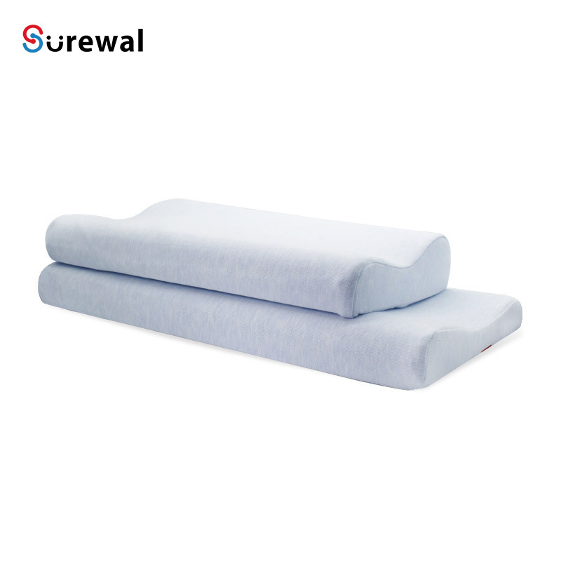 SUREWAL Large Thin Contour Memory Foam Pillow Cervical Pillow for Neck Pain Relief Neck Orthopedic Sleeping Pillows