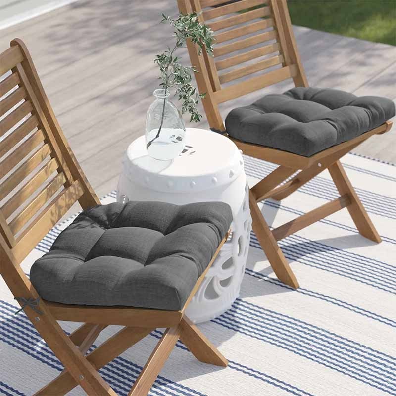 SUREWALHOME Waterproof Chair Pads with Ties Patio Seat Cushions Outdoor Seat Cushion Garden Sitting Pad Furniture Cushions