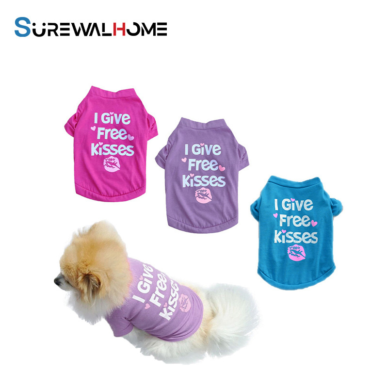 SUREWALHOME Printed Cute Small Pet Clothing Hot Selling Comfortable Dog Sweatshirt