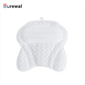 4D Mesh Bathtub Pillow Back Neck Support Pillow Spa Cushion for Tub, Relaxing Headrest Bath Pillow