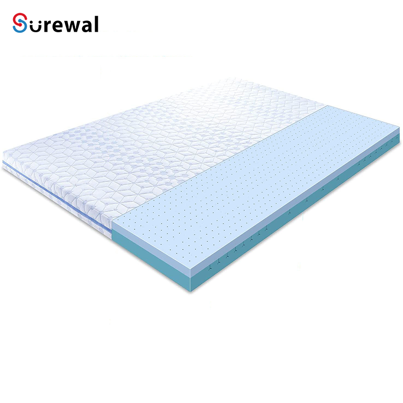 Surewal 2 Inch Memory Foam with Gel infused Cooling Mattress Topper Queen Size Soft Gel Memory Foam Mattress Pad