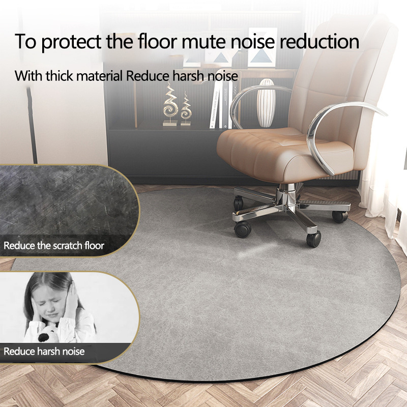 SUREWAL Office Chair Mat for Carpeted Hardwood Floor Gaming Chair Mats 39 Inch Round for Desk Carpets