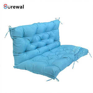 SUREWAL Swing Chair Pads for Garden Patio Swing Replacement Cushions with Backrest Waterproof Bench Cushion for Outdoor