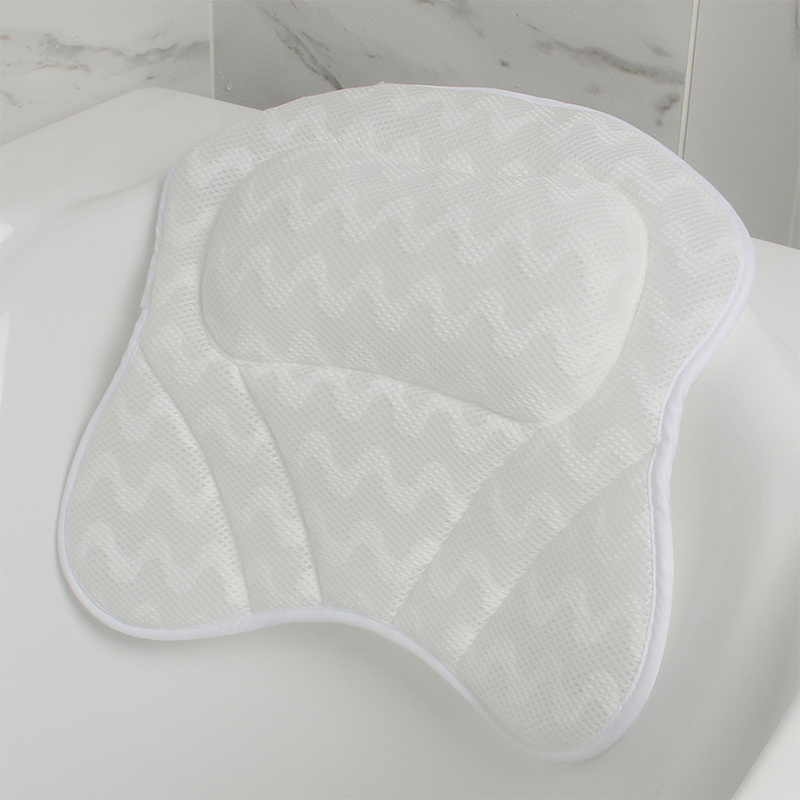 4D Mesh Bathtub Pillow Back Neck Support Pillow Spa Cushion for Tub, Relaxing Headrest Bath Pillow