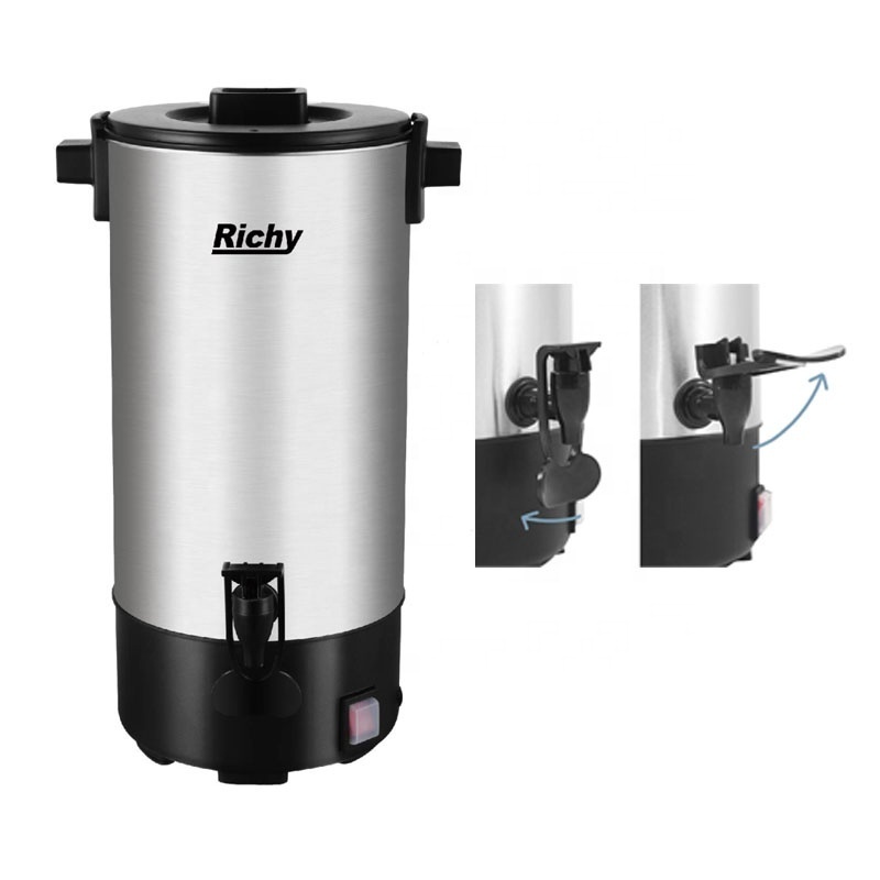 Richy Wholesale economical stainless steel catering urn coffee maker coffee urn high quality water boiler for hotel