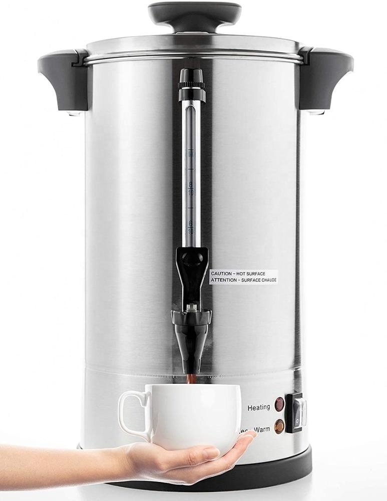 Commercial Customer Stainless Steel coffee percolator electric 220v Coffee catering Urn coffee maker for sale