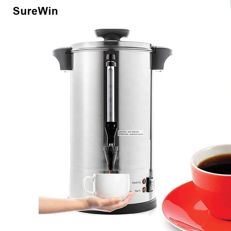 Commercial Customer Stainless Steel coffee percolator electric 220v Coffee catering Urn coffee maker for sale