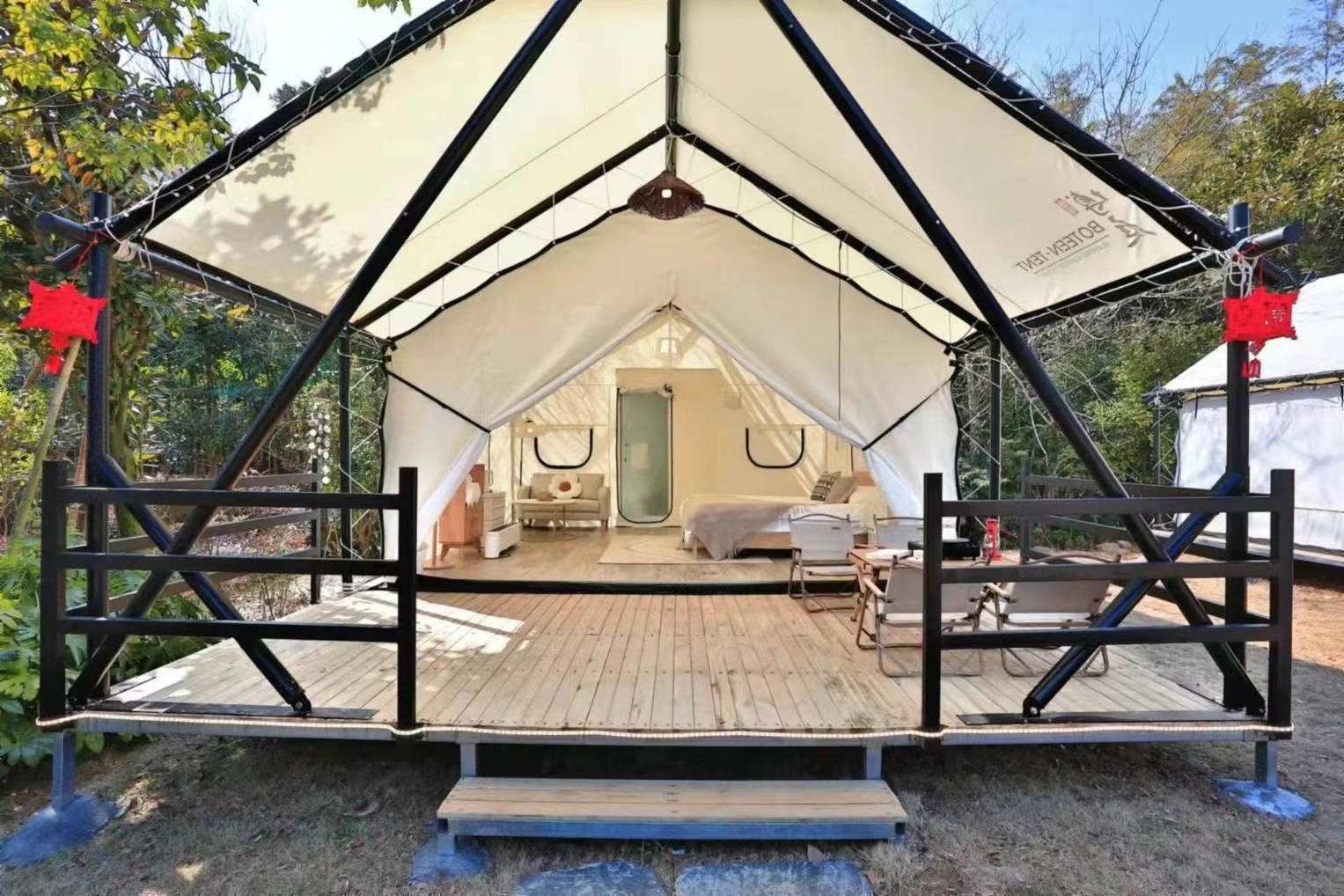 Outdoor waterproof luxury hotel tent resort hotel glamping tent safari tent