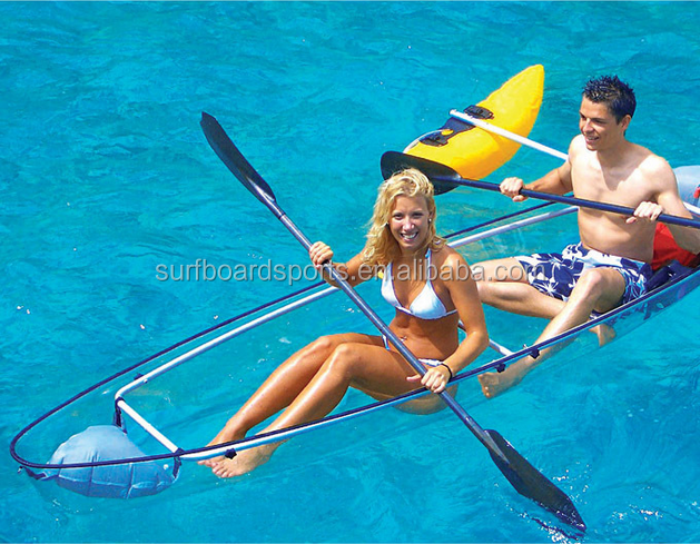 High-quality high-performance high transparency clear bottom kayak clear plastic boat