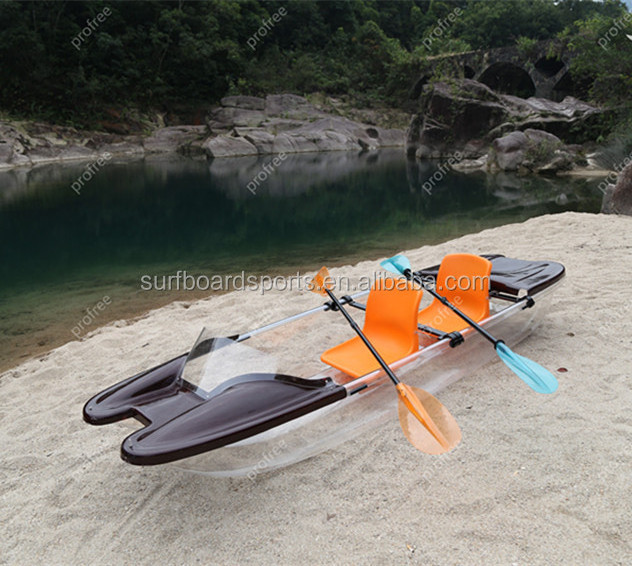 High-quality high-performance high transparency clear bottom kayak clear plastic boat