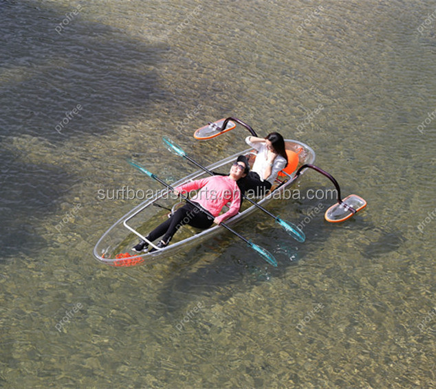 High-quality high-performance high transparency clear bottom kayak clear plastic boat