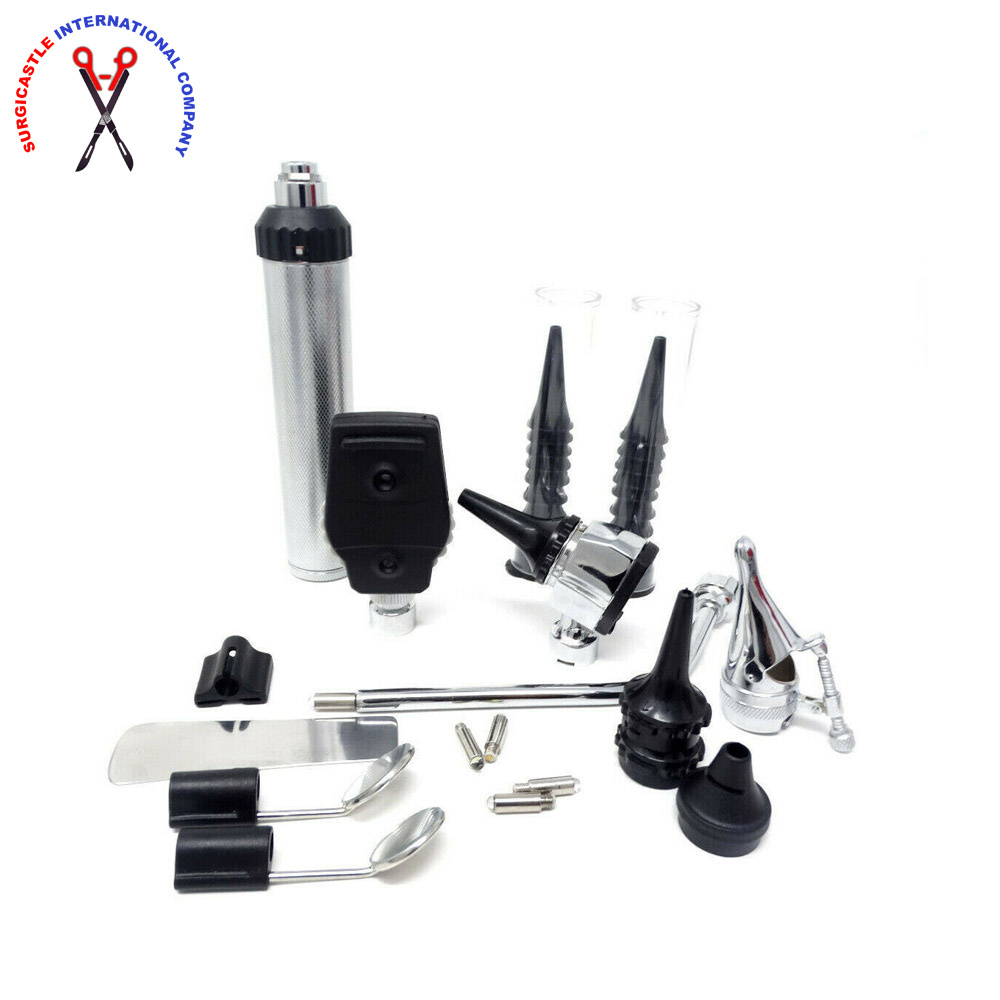 High Quality Best Selling ENT Diagnostic Set Otoscope and Ophthalmoscope Medical Instrument Fiber Optical Set By SURGICASTLE