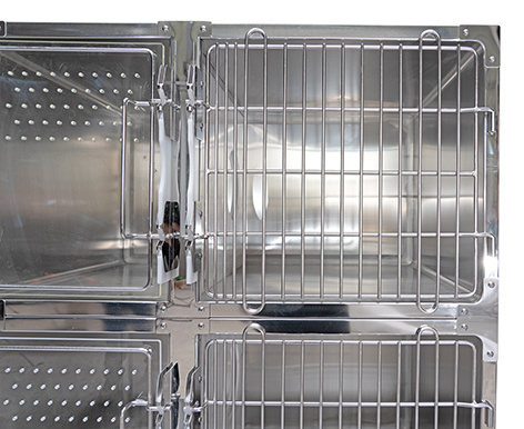 Veterinary Equipment Dog Kennel 304 Stainless Steel Three Layers Cat Carrier Cage For Animals