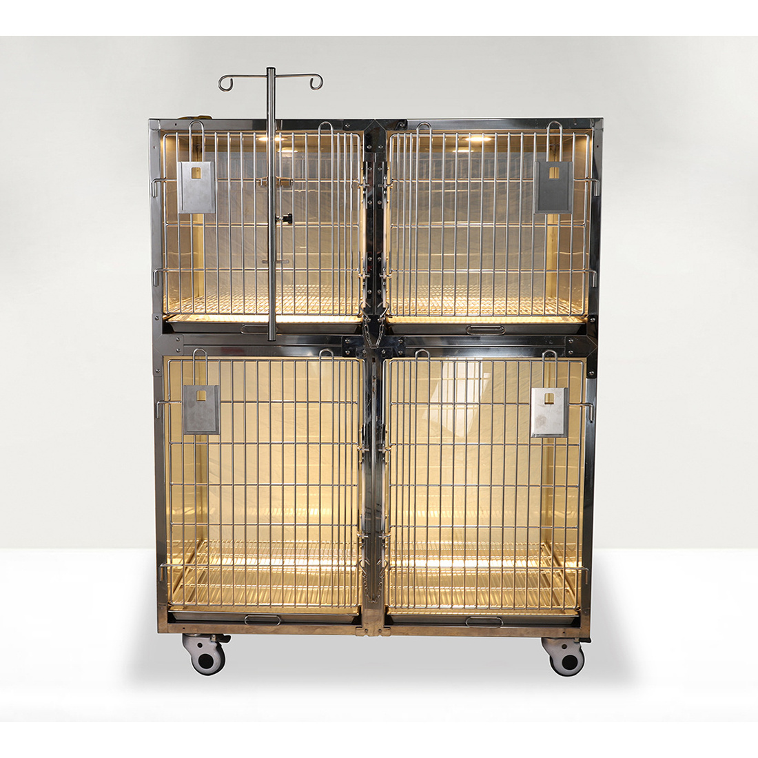 High quality Stainless steel Animal Cages pet showing cage for dog cat veterinary kennel