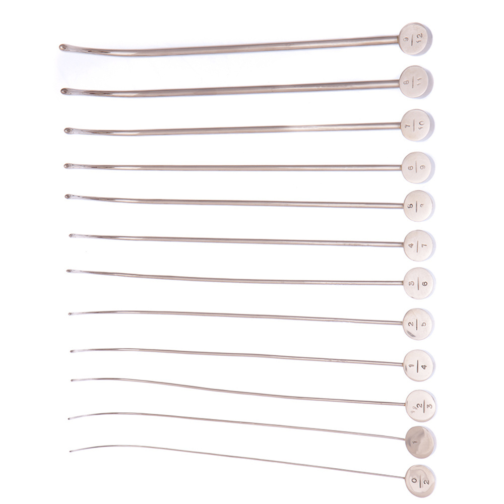 Lister Urethral Sound With Olive Ends German Stainless Steel Urology Sound Set