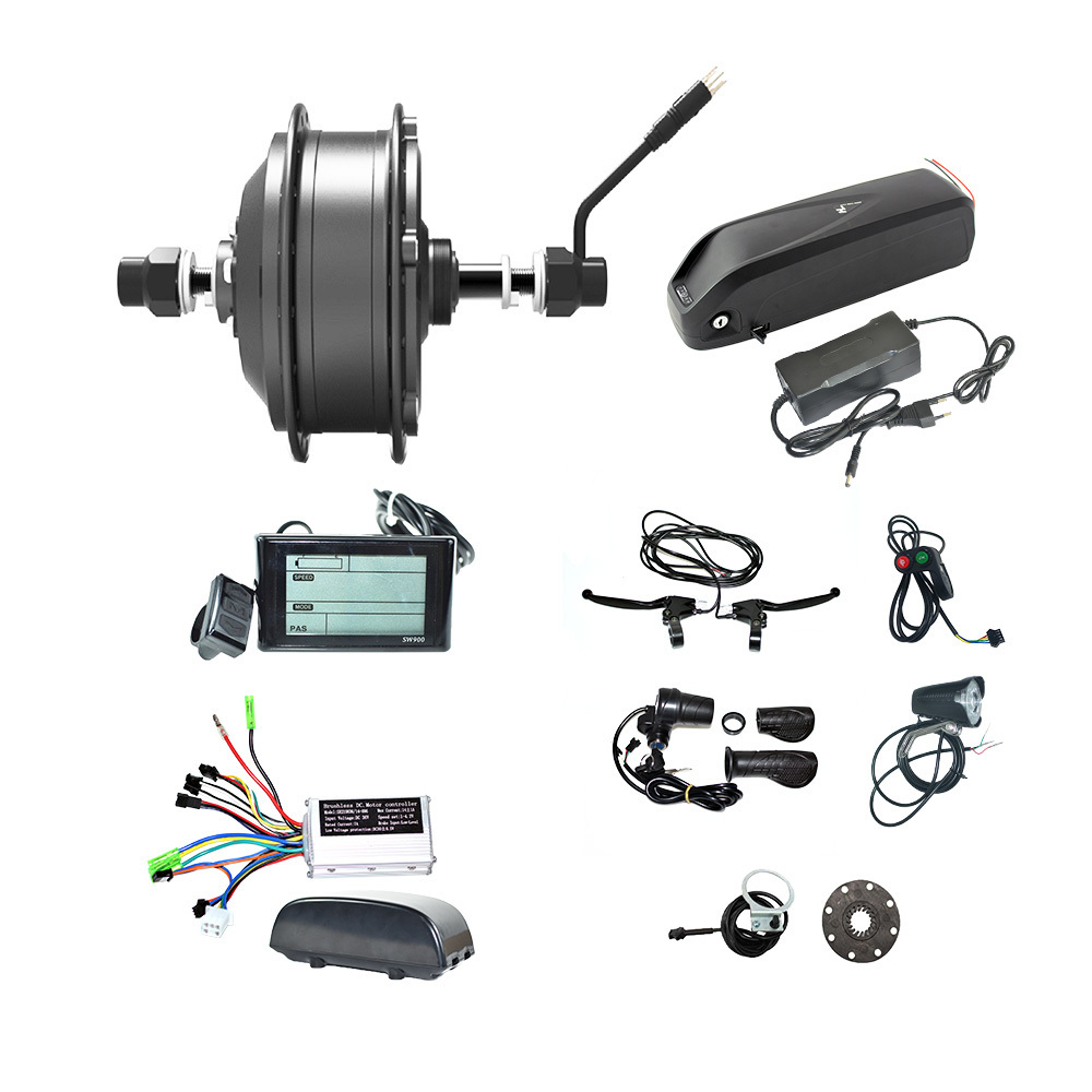 low price India ebike DIY 250w e bike motor bicycle electric cycle conversion kit with battery case